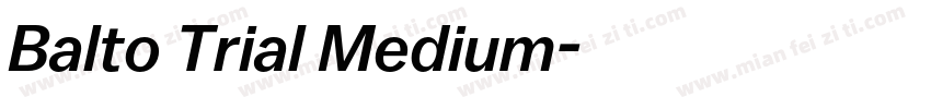 Balto Trial Medium字体转换